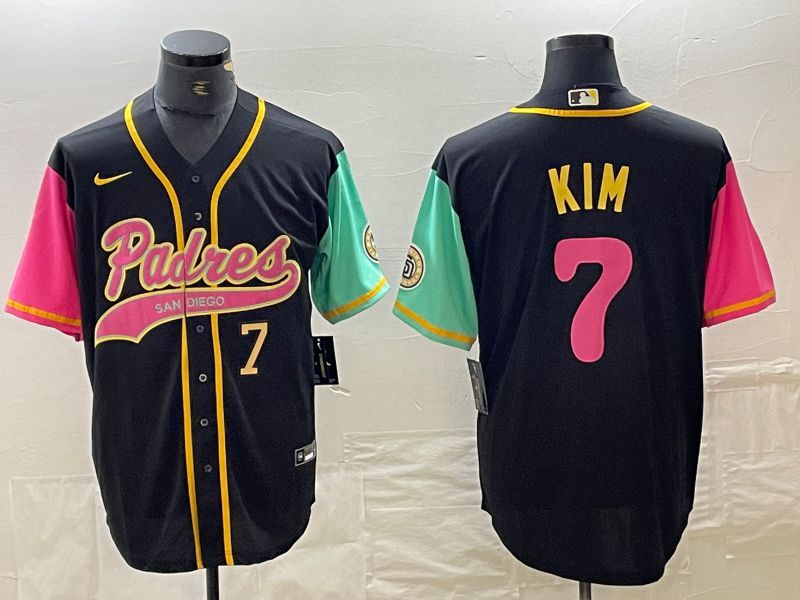 Men San Diego Padres 7 Kim Black City Edition Nike 2024 MLB Jersey style 2